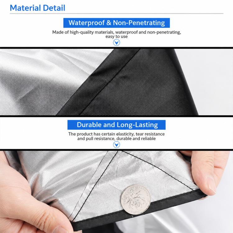 210T Silver Coated Fabric Magnetic Car Snow Shield Windshield Cover