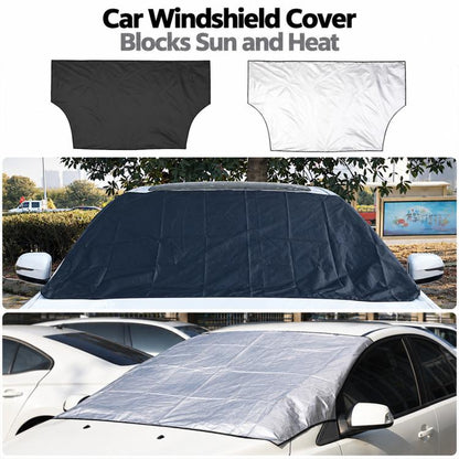 210T Silver Coated Fabric Magnetic Car Snow Shield Windshield Cover