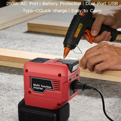 M7200 110V 250W Portable Power Inverter, Multifunctional Battery Powered Inverter, 110V