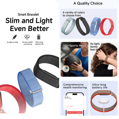 HK13 Screenless Smart Bracelet Fitness Band, QWatch Pro, Heart Rate, Blood Oxygen Monitoring
