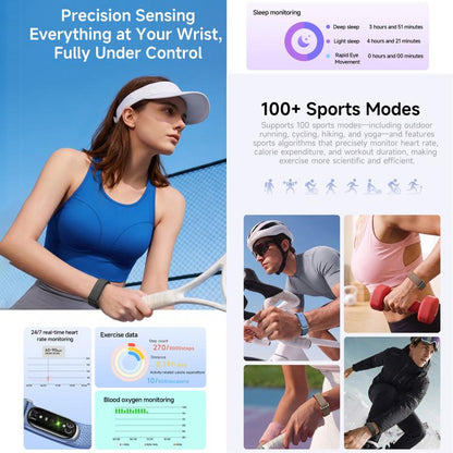 HK13 Screenless Smart Bracelet Fitness Band, QWatch Pro, Heart Rate, Blood Oxygen Monitoring