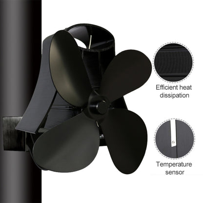 YL-105 4-Blade Aluminum Heat Powered Fireplace Stove Fan, YL-105 (Gold), YL-105 (Rose Red), YL-105 (Silver), YL-105(White), YL-105 (Black), YL-105 (Bronze), YL-105 (Grey)