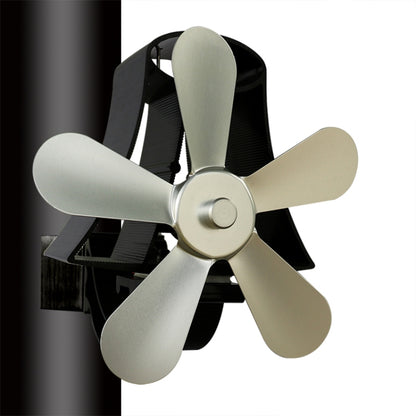 YL-106 5-Blade High Temperature Aluminum Heat Powered Fireplace Stove Fan, YL-106 (Silver), YL-106 (White), YL-106 (Black), YL-106 (Bronze), YL-106 (Grey), YL-106 (Gold), YL-106 (Rose Red)