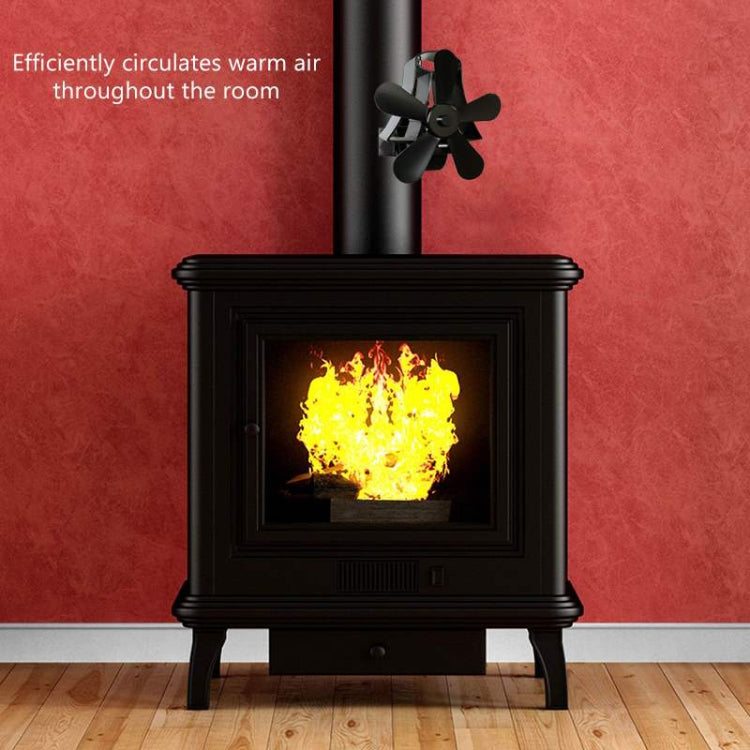 YL-106 5-Blade High Temperature Aluminum Heat Powered Fireplace Stove Fan, YL-106 (Silver), YL-106 (White), YL-106 (Black), YL-106 (Bronze), YL-106 (Grey), YL-106 (Gold), YL-106 (Rose Red)