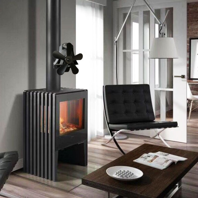 YL-106 5-Blade High Temperature Aluminum Heat Powered Fireplace Stove Fan, YL-106 (Silver), YL-106 (White), YL-106 (Black), YL-106 (Bronze), YL-106 (Grey), YL-106 (Gold), YL-106 (Rose Red)