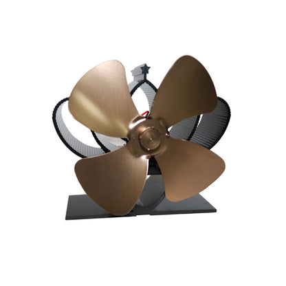 YL201 4-Blade High Temperature Metal Heat Powered Fireplace Stove Fan, YL201 (Bronze), YL201 (Grey), YL201 (Gold), YL201 (Rose Red), YL201 (Silver), YL201 (Black)