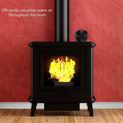 YL201 4-Blade High Temperature Metal Heat Powered Fireplace Stove Fan, YL201 (Bronze), YL201 (Grey), YL201 (Gold), YL201 (Rose Red), YL201 (Silver), YL201 (Black)