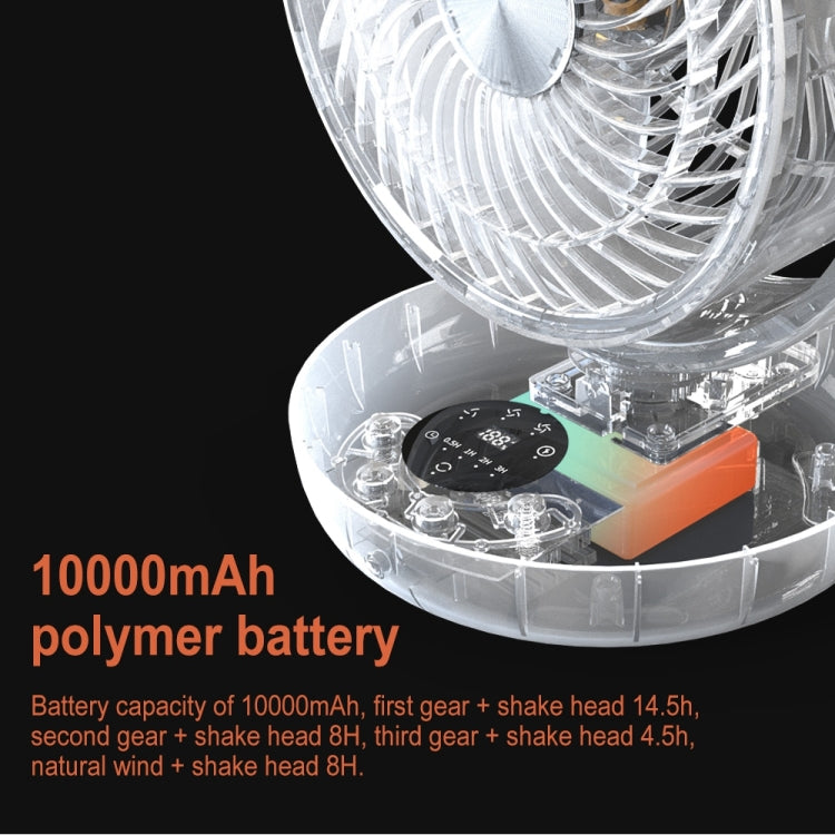 WT-F44 Adjustable Desktop LED Smart Digital Display Air Circulation Electric Fan, 3 Speed Control