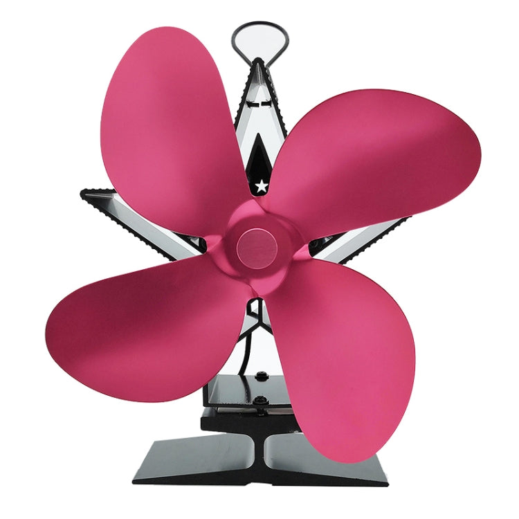 4-Blade Aluminum Heat Powered Fireplace Stove Fan