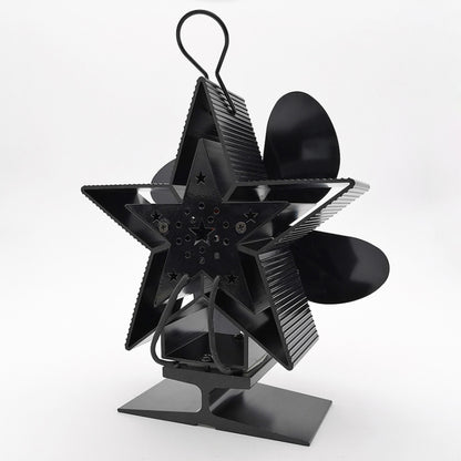 4-Blade Aluminum Heat Powered Fireplace Stove Fan