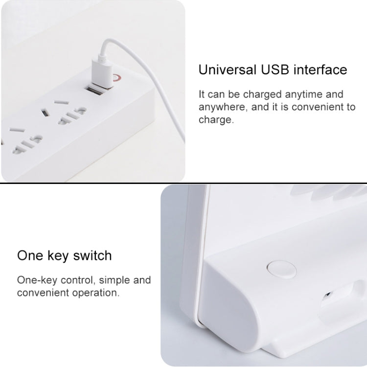 Portable Dormitory Desktop Electric Fan USB Charging Mini Fan