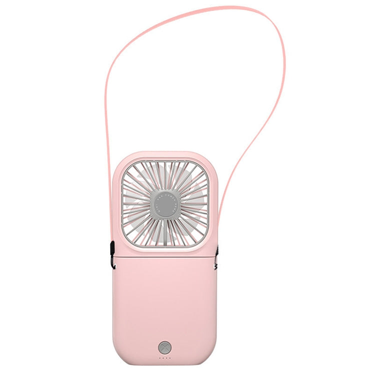 F20 Electroplating Handheld Fan Portable Desktop Folding Mute USB Hanging Neck Fan, F20 (White), F20 (Pink), F20 (Green), F20 (Blue)