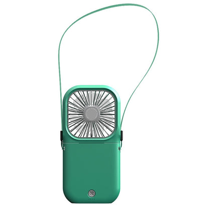 F20 Electroplating Handheld Fan Portable Desktop Folding Mute USB Hanging Neck Fan, F20 (Green), F20 (Blue), F20 (White), F20 (Pink)