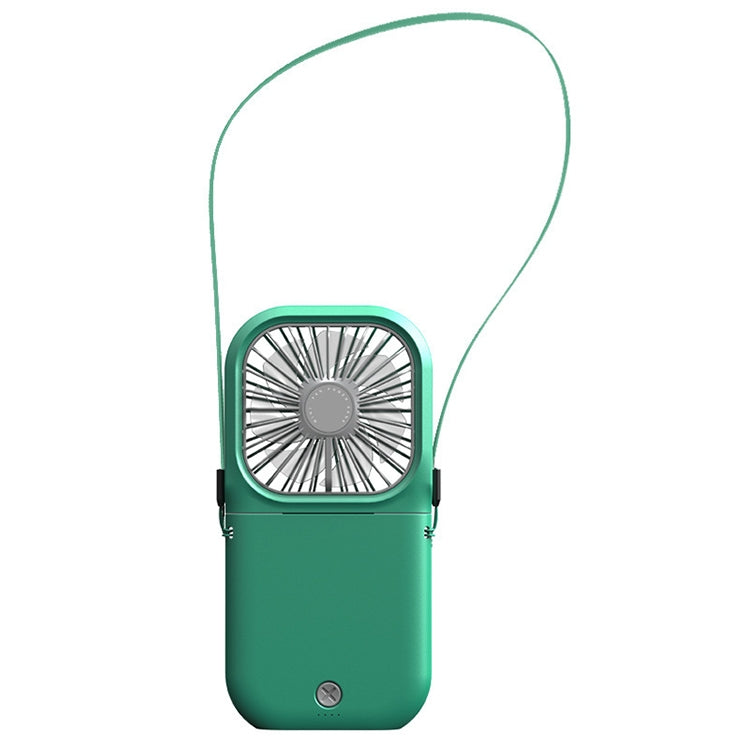 F20 Electroplating Handheld Fan Portable Desktop Folding Mute USB Hanging Neck Fan, F20 (White), F20 (Pink), F20 (Green), F20 (Blue)