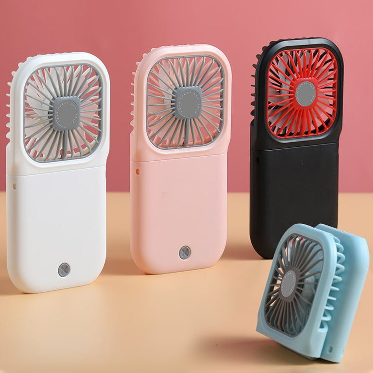 F20 Electroplating Handheld Fan Portable Desktop Folding Mute USB Hanging Neck Fan, F20 (White), F20 (Pink), F20 (Green), F20 (Blue)