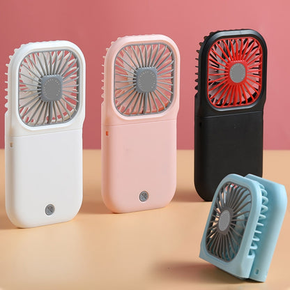 F20 Electroplating Handheld Fan Portable Desktop Folding Mute USB Hanging Neck Fan, F20 (White), F20 (Pink), F20 (Green), F20 (Blue)