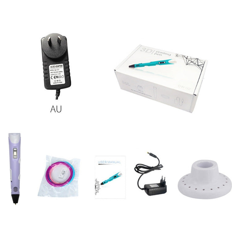 Hand-held 3D Printing Pen, AU Plug, AU Plug