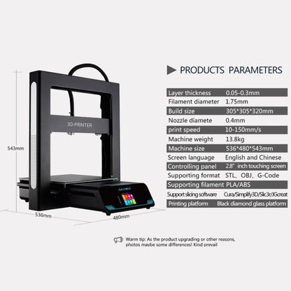 JGAURORA A5S Desktop High Precision Metal Plate Frame Three-Dimensional Physical 3D Printer, JGAURORA A5S
