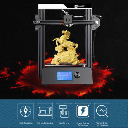 JGAURORA Magic 250W LCD Display Desktop 3D Printer with Knob Control