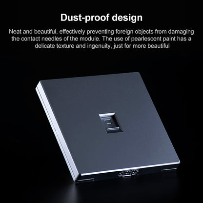 CAT.6 Shielded Pass-through Network Module, Dual Ports Panel + Shielded Pass-through + Telephone Socket, Dual Ports Panel+Shielded Pass-through+Telephone Socket