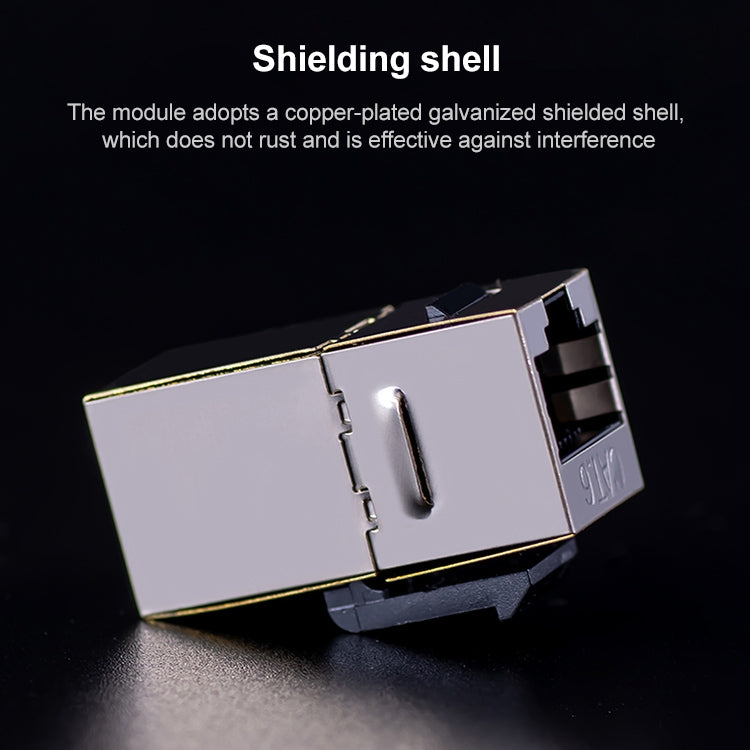 CAT.6 Shielded Pass-through Network Module, Dual Ports Panel + Shielded Pass-through + TV Socket, Dual Ports Panel+Shielded Pass-through+TV Socket