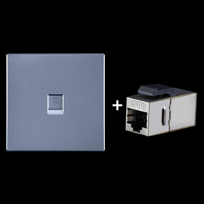 CAT.6 Shielded Pass-through Network Module, Single Port Panel + Shielded Pass-through, Single Port Panel+Shielded Pass-through