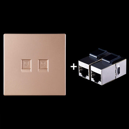CAT.6 Shielded Pass-through Network Module, Dual Ports Panel + Shielded Pass-through, Dual Ports Panel+Shielded Pass-through