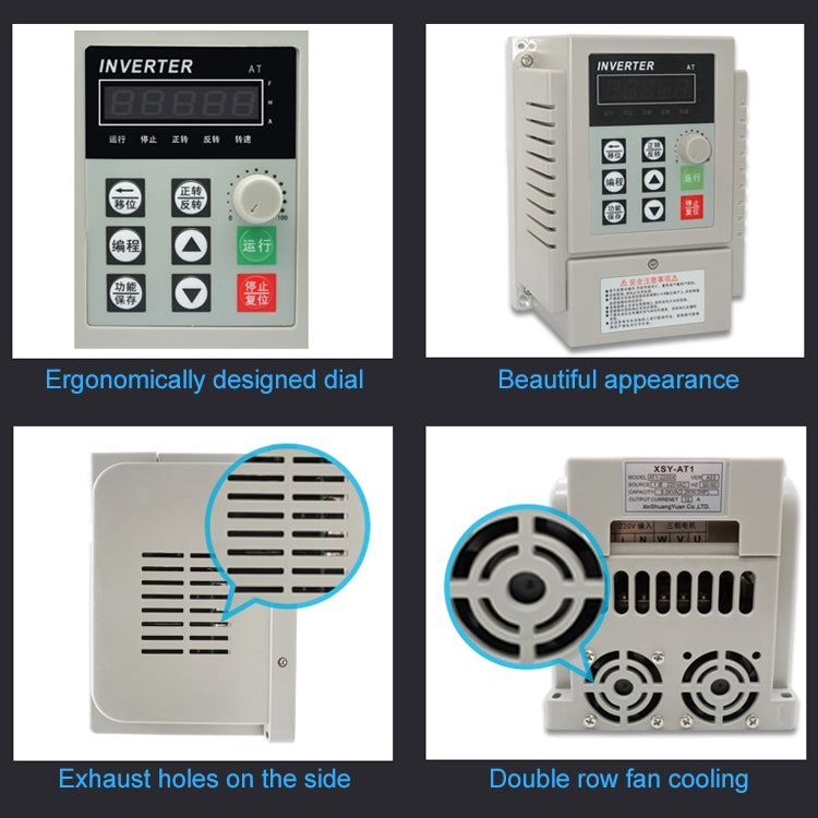 AT1-0750X 0.75KW 220V Single-phase Input Three-phase Output Inverter, AT1-0750X