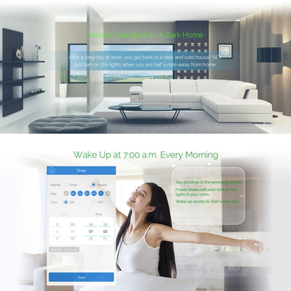 WS-US-03 EWeLink APP & Touch Control 2A 3 Gangs Tempered Glass Panel Smart Wall Switch, AC 90V-250V, US Plug, 3 Gangs