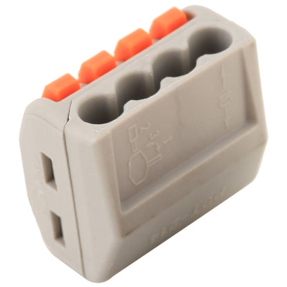 10 PCS 4 Port PCT Series Architectural Wiring Connector LED Lamp Conductor Distributor Junction Box Wire Joint, 4 Port