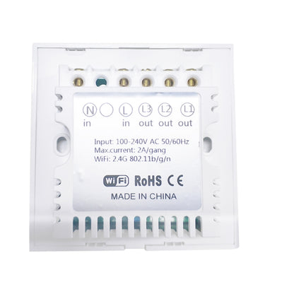 WS-UK-01 EWeLink APP & Touch Control 2A 1 Gang Tempered Glass Panel Smart Wall Switch, AC 90V-250V, UK Plug, 1 Gang