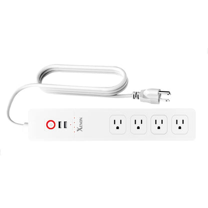 2 x USB Ports + 4 x US Plug Jack WiFi Remote Control Smart Power Socket Works with Alexa & Google Home, Cable Length: 1.5m, AC 110-240V, US Plug, 4xUSB + 3xUS Plug(US Plug)