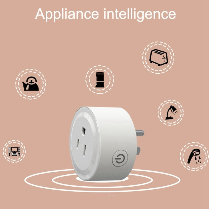 10A Smart WiFi Mini Plug APP Remote Control Timing Check Power Usage Smart Socket Works with Alexa & Google Home, AC 110V, US Plug, Round Shape