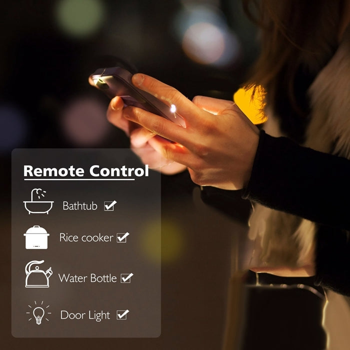 10A Smart WiFi Mini Plug APP Remote Control Timing Check Power Usage Smart Socket Works with Alexa & Google Home, AC 110V, US Plug, Round Shape
