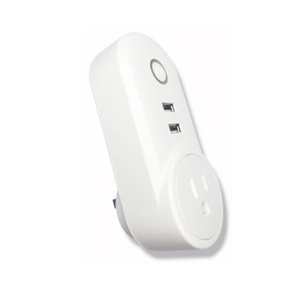 SA-002 2 USB Ports + 1 EU Socket WiFi Smart Power Plug Socket, Compatible with Alexa and Google Home, AC 110V-230V, US Plug, UK Plug