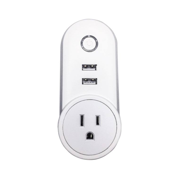 SA-002 2 USB Ports + 1 EU Socket WiFi Smart Power Plug Socket, Compatible with Alexa and Google Home, AC 110V-230V, US Plug, UK Plug