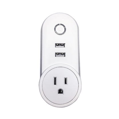 SA-002 2 USB Ports + 1 EU Socket WiFi Smart Power Plug Socket, Compatible with Alexa and Google Home, AC 110V-230V, US Plug, UK Plug