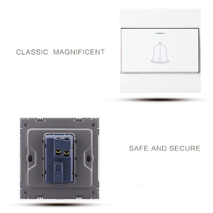 86 Type PC Wall Doorbell Single Control Switch, EU Plug