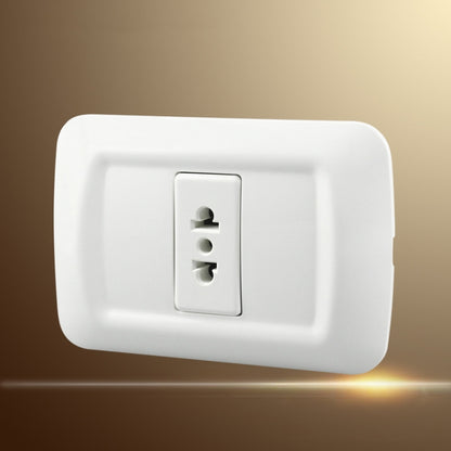 Round Flat Single Connection Ambipolar Wall-mounted Socket