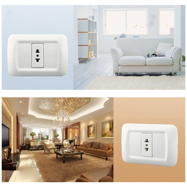 Round Flat Single Connection Ambipolar Wall-mounted Socket