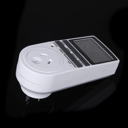 AC 240V Smart Home Plug-in Programmable LCD Display Clock Summer Time Function 12/24 Hours Changeable Timer Switch Socket, AU Plug, AC 240V AU Plug