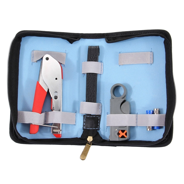 WLXY 518A Crimping Pliers Wire Stripper Repair Hand Tool Set for RG59 / RG6 Coaxial Cable, Wire Stripper+Extrusion Tool