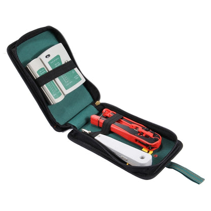 WLXY 4 in 1 Portable Crimping Stripper Punch Down  Wire Line Detector Ethernet Network Cable Tester Tools Kits, 4 in 1
