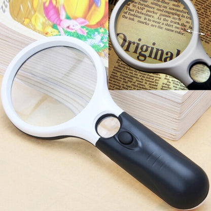 Mini Portable 3-45X Handheld (Black), 3 LED Black, 3 LED White