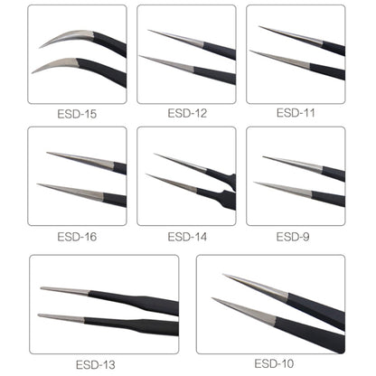 BEST BST-10 Precision Anti-static ESD Stainless Steel Tweezers, BST-10
