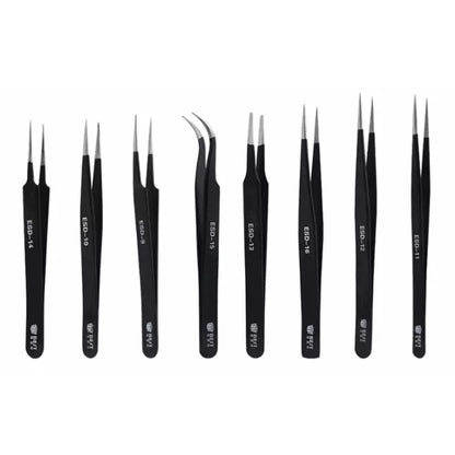 BEST BST-12 Precision Anti-static ESD Stainless Steel Tweezers, BST-12