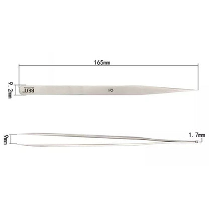 BEST BST-Q1 Brushed stainless steel tweezers, BST-Q1