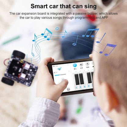 Yahboom Microbit Smart Robot Car Bitbot with IR and APP for Micro:bit V2/V1.5, without Micro:bit V2/V1.5 Board, Microbit Smart Robot