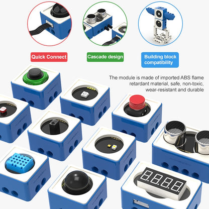 Yahboom Building Block Sensor Module Kit, Compatible with Micro:bit V2/V1.5 Arduino UNO Raspberry Pi Pico, without micro:bit, Building Block Sensor Kit