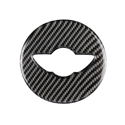 Car Steering Wheel F Chassis Logo Carbon Fiber Decorative Sticker for BMW Mini Cooper F55 / F56 / F60 / Countryman F60, For BMW MINI R56